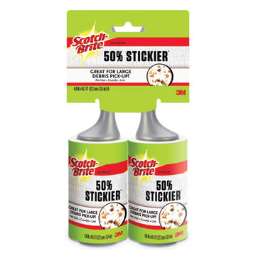 Scotch-Brite™ 50% Stickier Giant Surface Lint Roller Twin Pack, 2-pack, 80 Sheets-roller freeshipping - TVN Wholesale